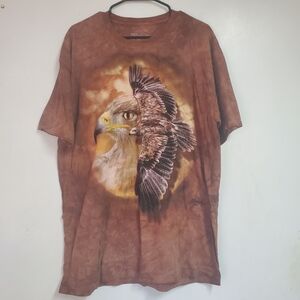 The Mountain Bald Eagle Short Sleeve T-Shirt Men's Size XLarge Brown 2012 USA